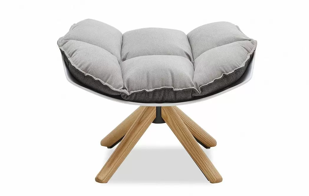 Кресло и оттоманка в стиле Husk, серый - фото 11