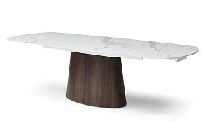 Стол раскладной Bavaria 160-240, белая керамика/орех Стол раскладной Bavaria 160-240, белая керамика/орех