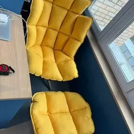 Оттоманка в стиле Husk, серый