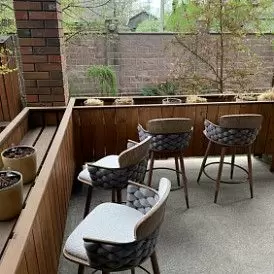 Стул барный Vanda (76), белый/серый