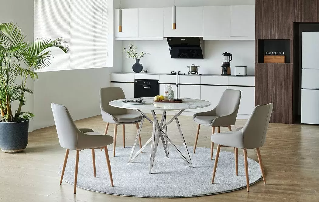 Стол Natalie 120, белый мрамор/сталь - фото 3