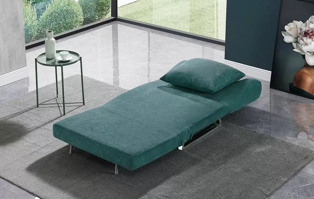 Кресло-кровать Rosy, темно-бирюзовый/хром - фото 2