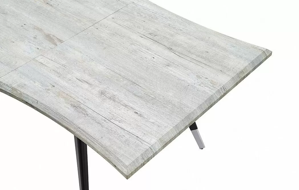 Стол раскладной Dusseldorf 140-180, античный дуб/черный - фото 7