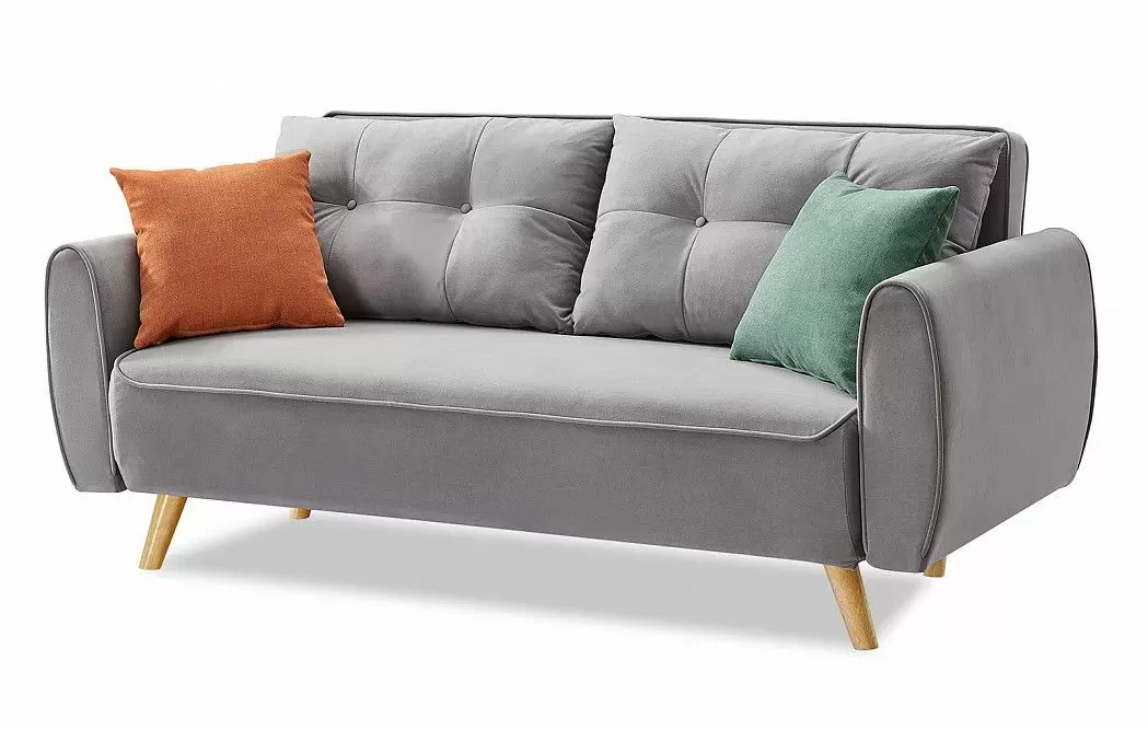 Диван-кровать Beatrix, серый велюр - фото 7