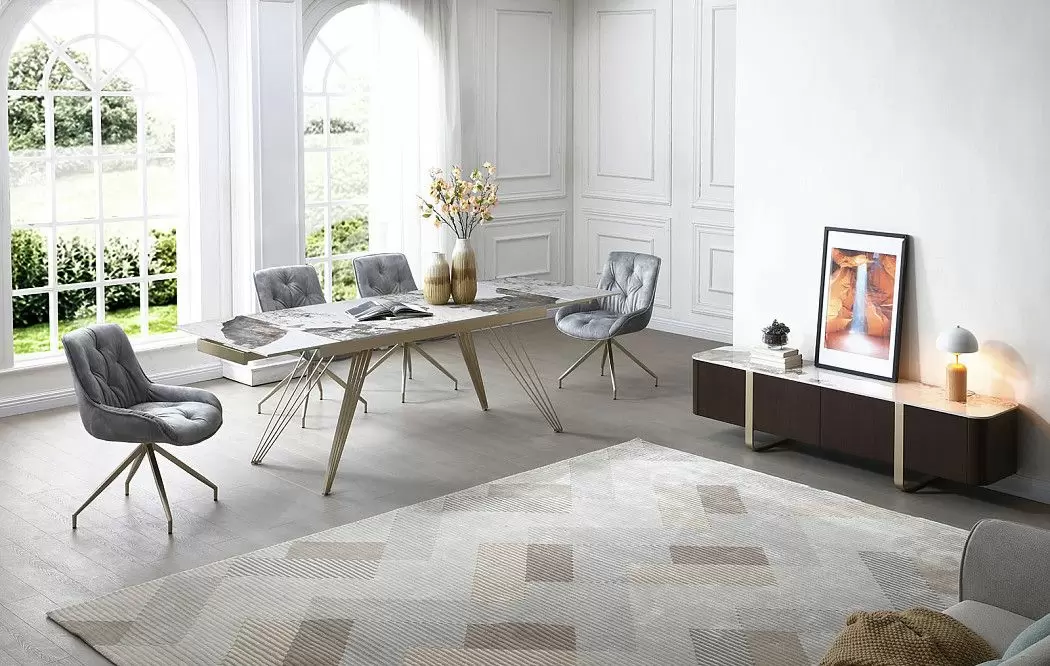 ТВ Тумба Lorraine, керамика/орех/шампань - фото 12