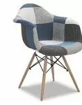 Стул Aura (в стиле Eames), синий пэчворк