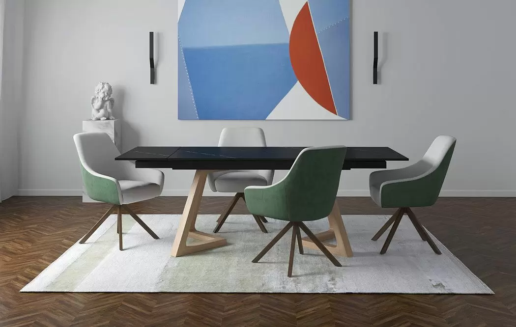 Стол раскладной Sorrento 160-220, черная керамика/ясень - фото 15