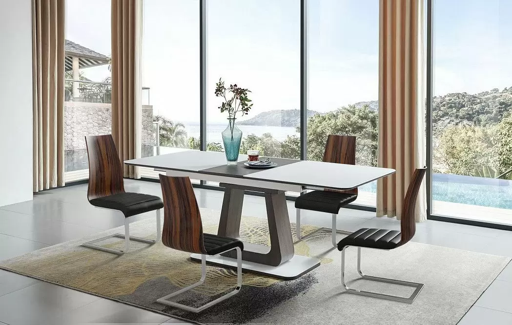 Стол раскладной Rosanna 140-180, темно-коричневый/белый - фото 13