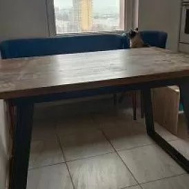 Стол раскладной Maryland 120-160, орех/черный