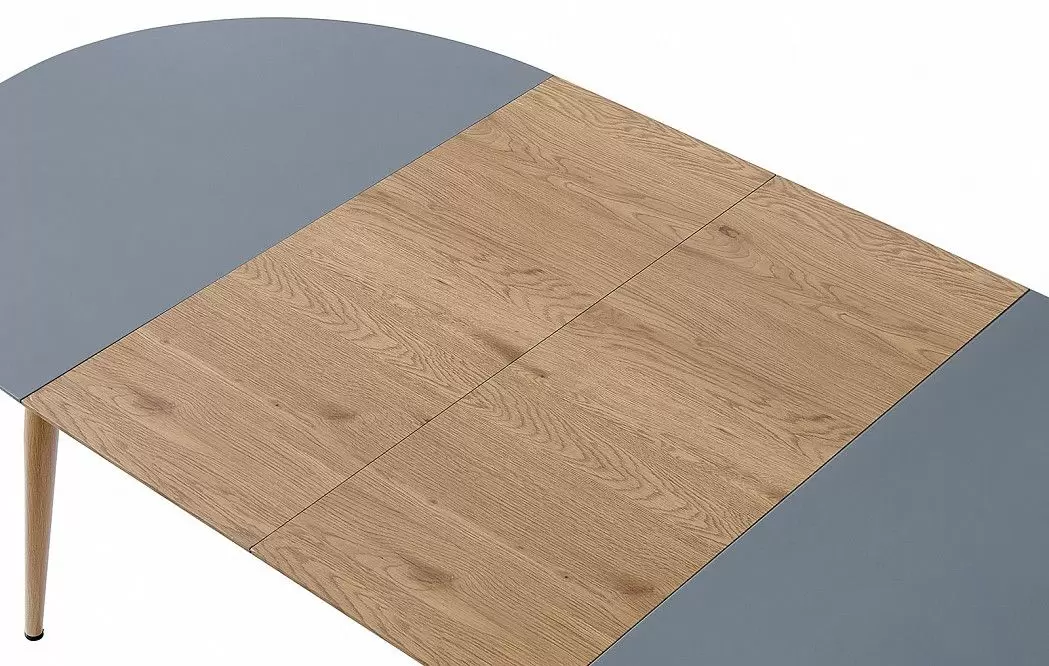 Стол раскладной Margaret 120-200, серый/светлое дерево - фото 8