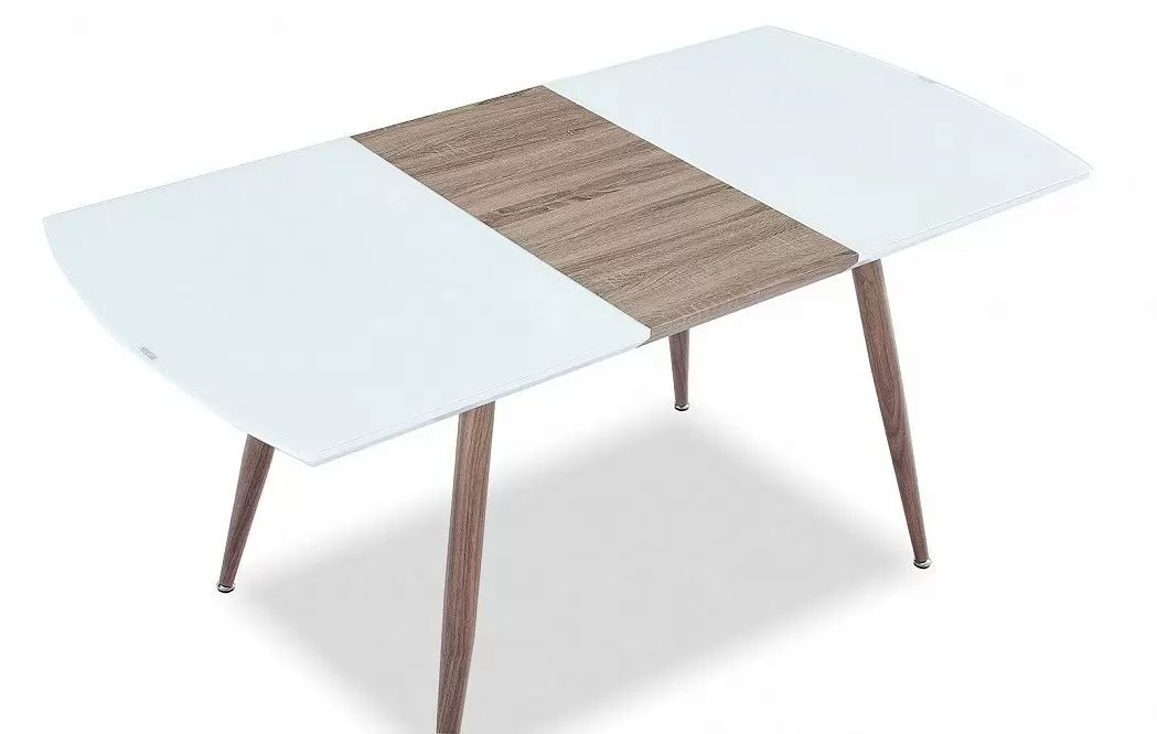 Стол раскладной Fredric 120-160, белый/дуб - фото 9