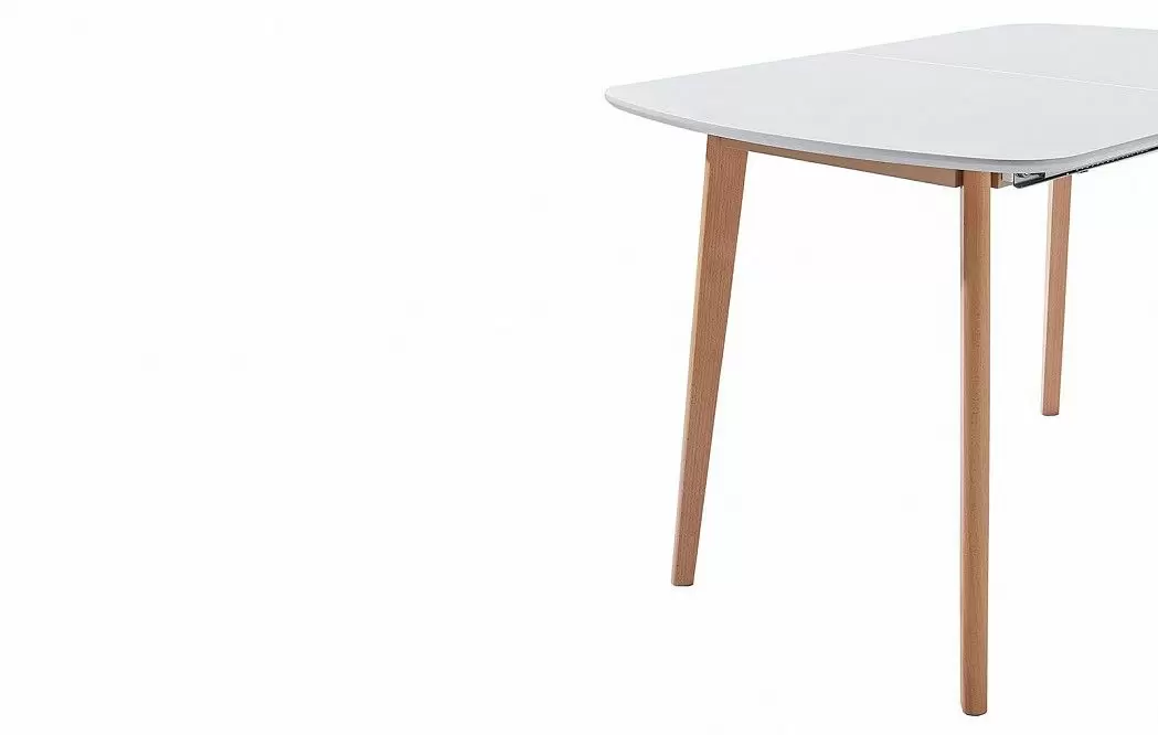 Стол раскладной Ellis 120-160, белый/бук - фото 11