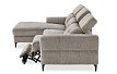 Диван-реклайнер Adeline угловой (левый), серо-бежевый