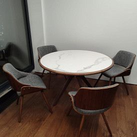 Стол Tango 100, светлая керамика/орех