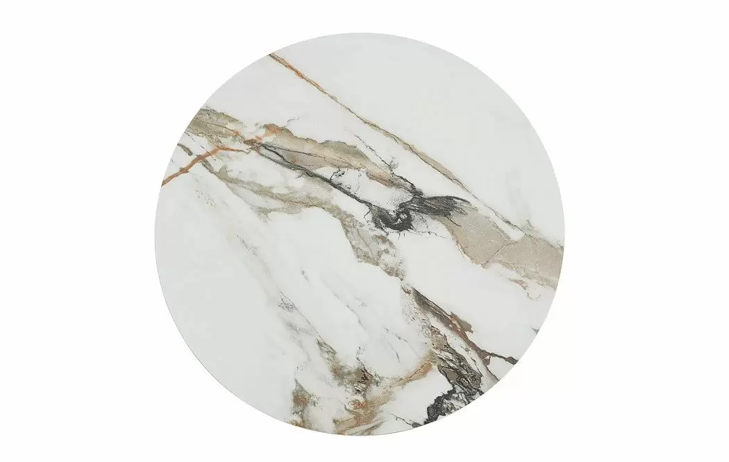 Стол журнальный Como (58), белая керамика/бронза - фото 4