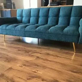 Диван-кровать Madrid, желтый/золотые ножки