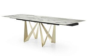 Стол раскладной Wilhelm 180-260, серая керамика/шампань Стол раскладной Wilhelm 180-260, серая керамика/шампань