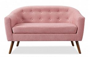 Диван Florence 2-х местный, коралловый/орех Диван Florence 2-х местный, коралловый/орех