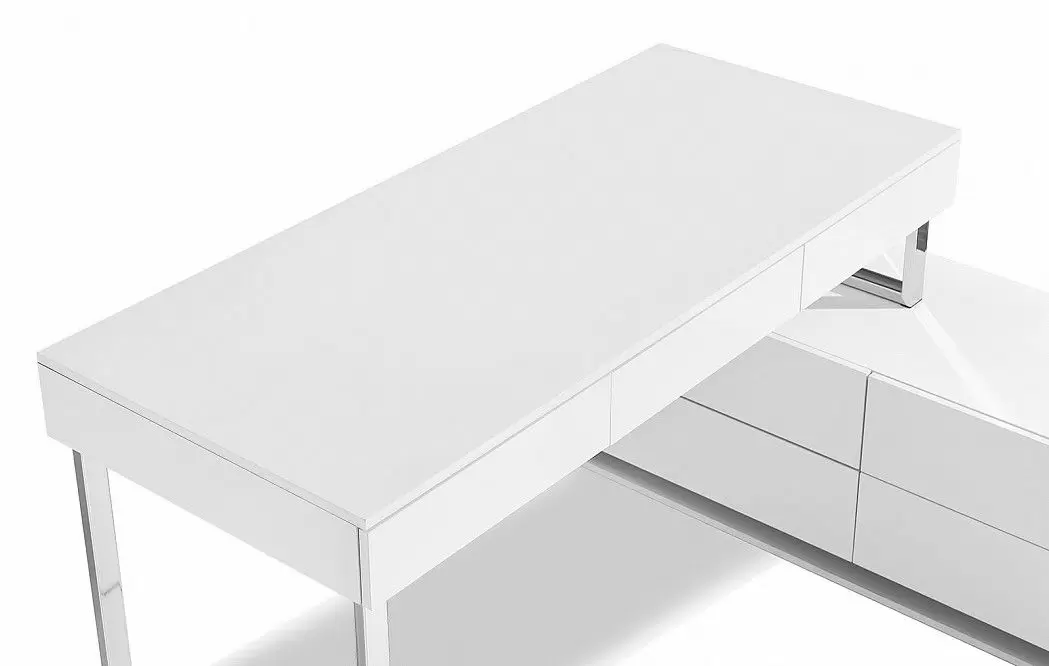 Стол письменный Dresden, белый/хром - фото 11