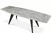 Стол раскладной Ramses 160-230, серый мрамор/черный