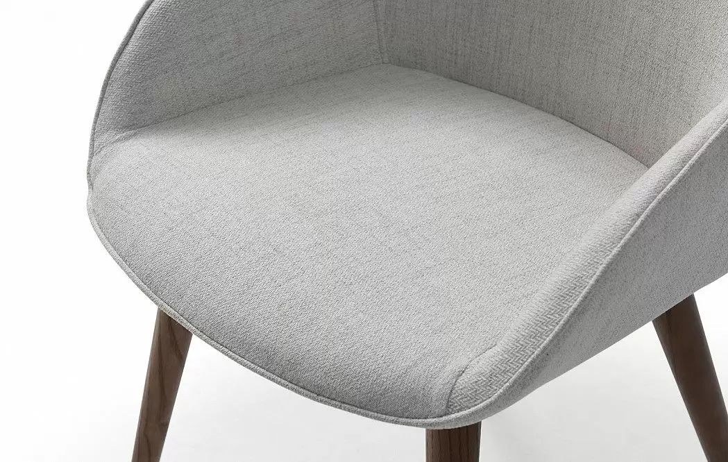 Стул Leona, светло-серый/орех - фото 7