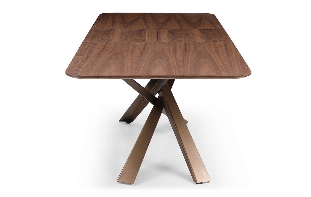 Стол раскладной Esmeralda 180-230, орех/бронза - фото 10