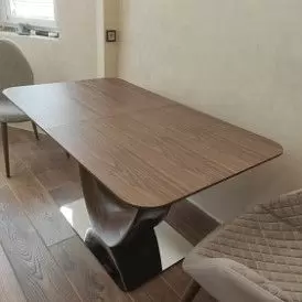 Стол Rimini Ceramic + 4 кремовых стула Simona