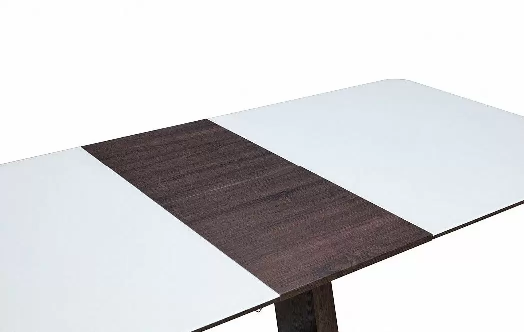 Стол раскладной Rosanna 160-200, темно-коричневый/белый - фото 12