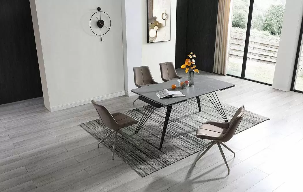 Стол раскладной Parma 160-240, серая керамика - фото 5