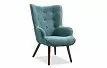 Кресло Hygge, темно-бирюзовый/орех