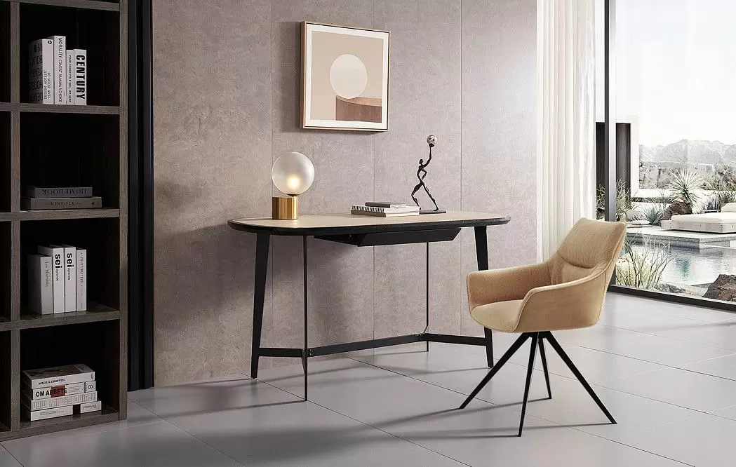 Стол письменный Bernard (140), кремовый/черный - фото 2