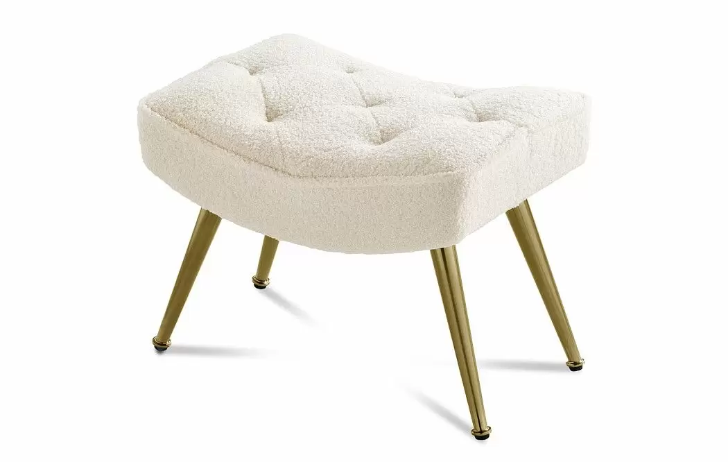 Оттоманка Hygge, слоновая кость/золото