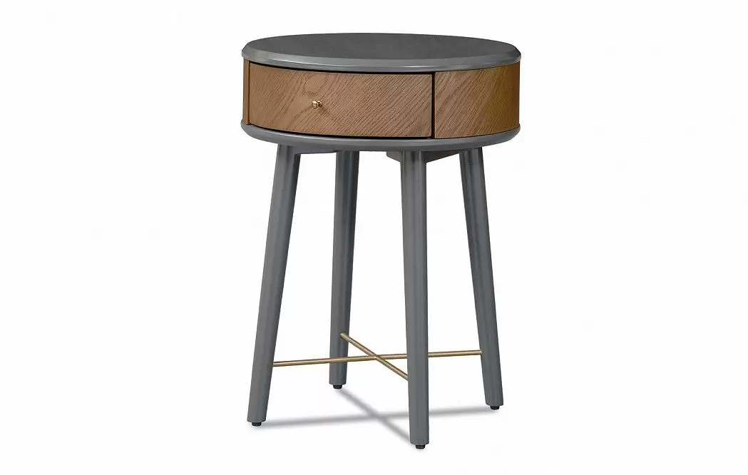 Тумба прикроватная Paula, дуб/темно-серый - фото 7