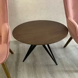 Стол журнальный Elegance (70), орех/черный