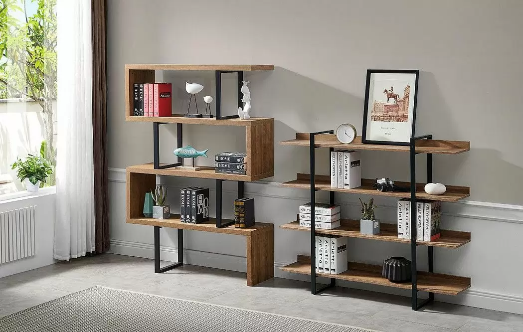 Стеллаж Dickens, орех/черный - фото 2