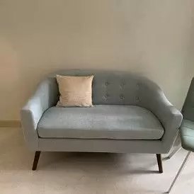 Диван Florence 2-х местный, темно-серый/цветные пуговицы