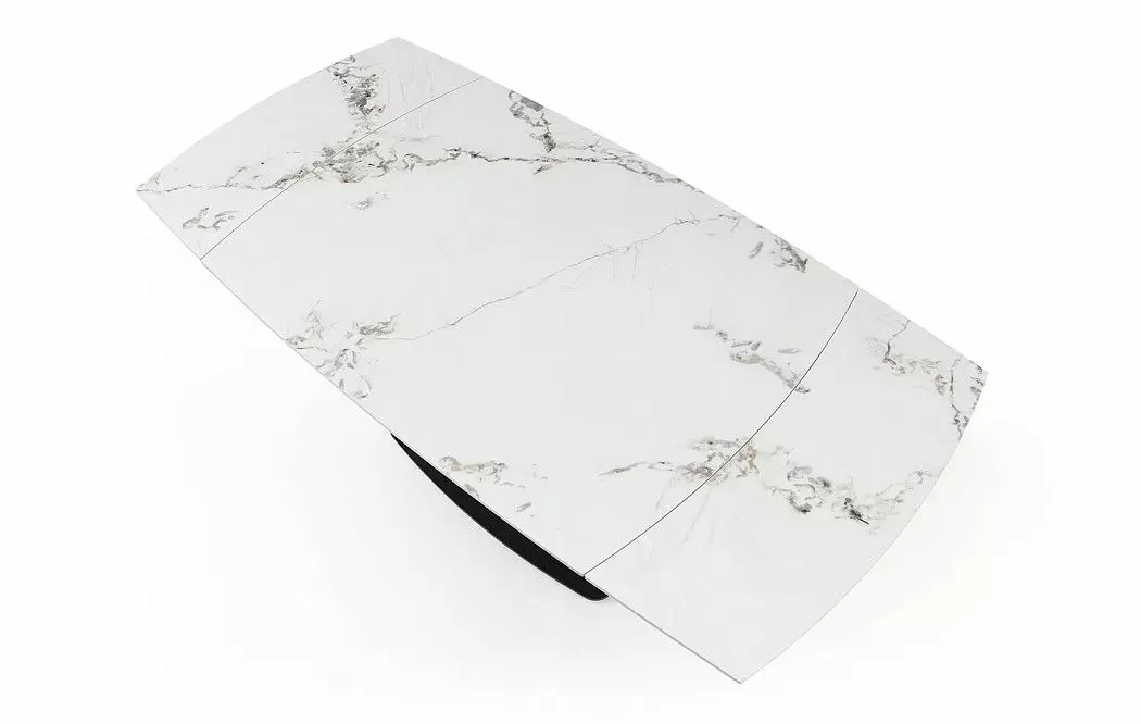 Стол раскладной Lorenzo 120-180, белая керамика - фото 11