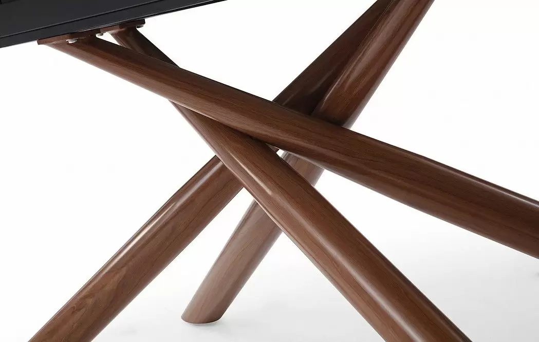 Стол раскладной Ravenna 140-180, белая керамика/орех - фото 8