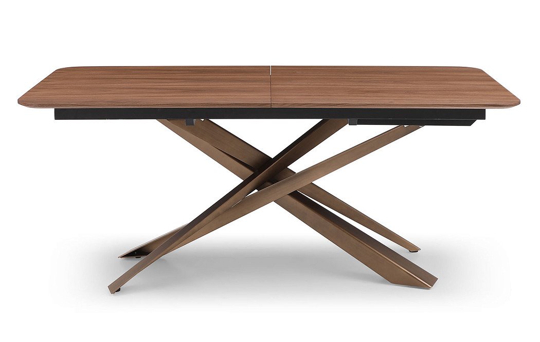 Стол раскладной Esmeralda 160-200, орех/бронза - фото 4