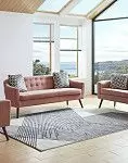 Комплект мягкой мебели Florence, коралловый/орех