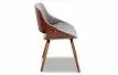 Стул Kiss, серый/орех