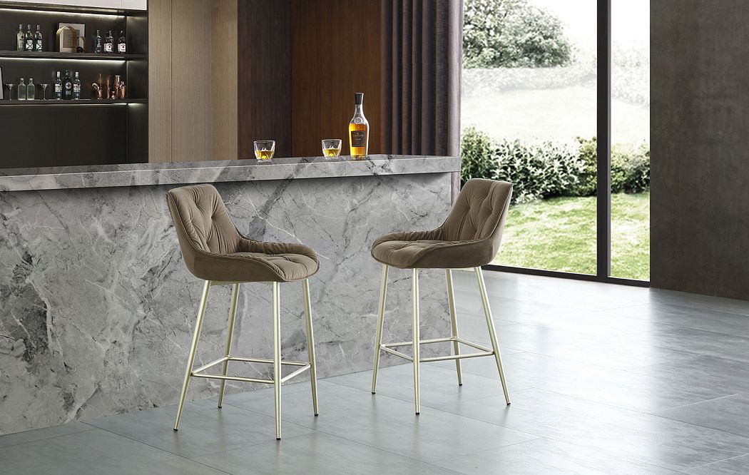 Стул барный Joely Bar (76), коричневый/шампань - фото 2