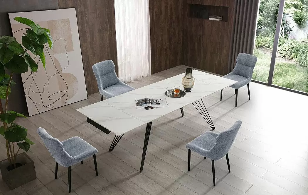 Стол раскладной Parma 180-280, керамика "каррарский мрамор" - фото 16