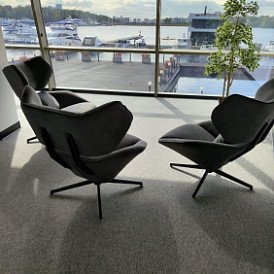 Кресло и оттоманка Boston, желтый