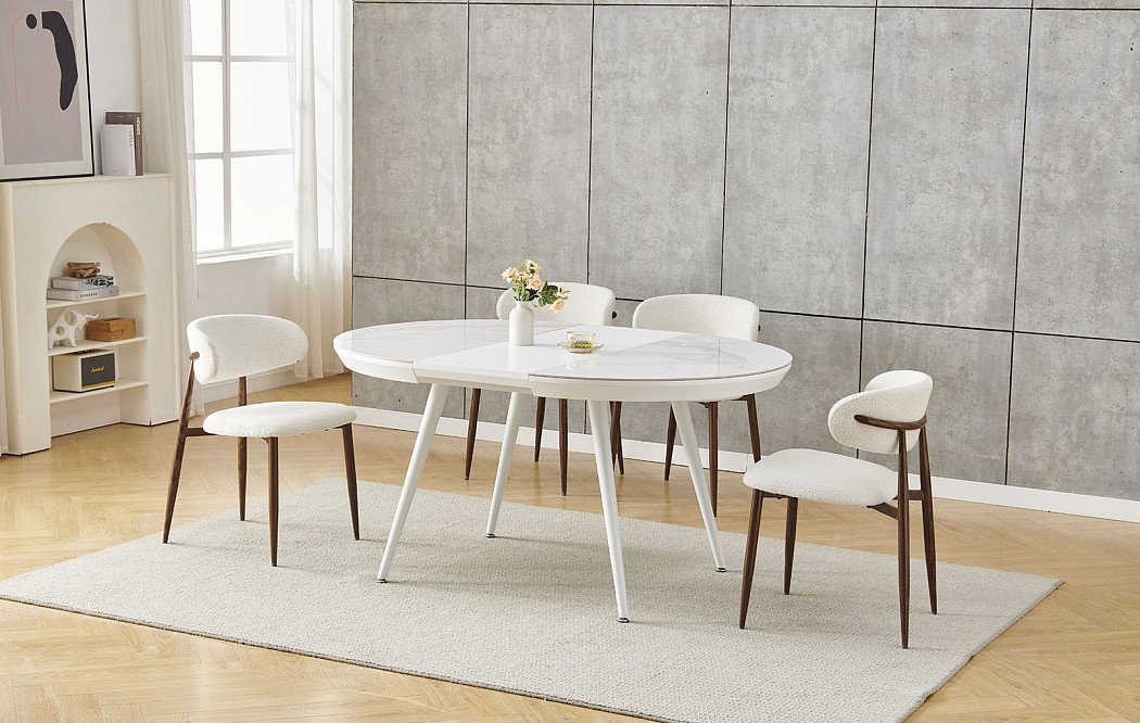 Стол раскладной Valerie 110-150, белая керамика - фото 2