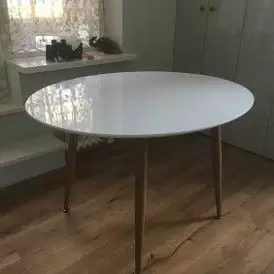 Стол раскладной Suzy 120-200, белый/дуб