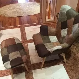 Оттоманка Contour, розовый/белый