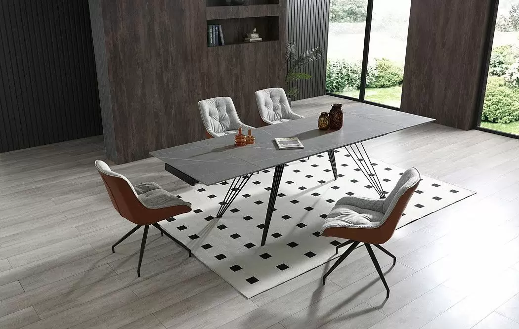 Стол раскладной Parma 180-280, серая керамика - фото 2