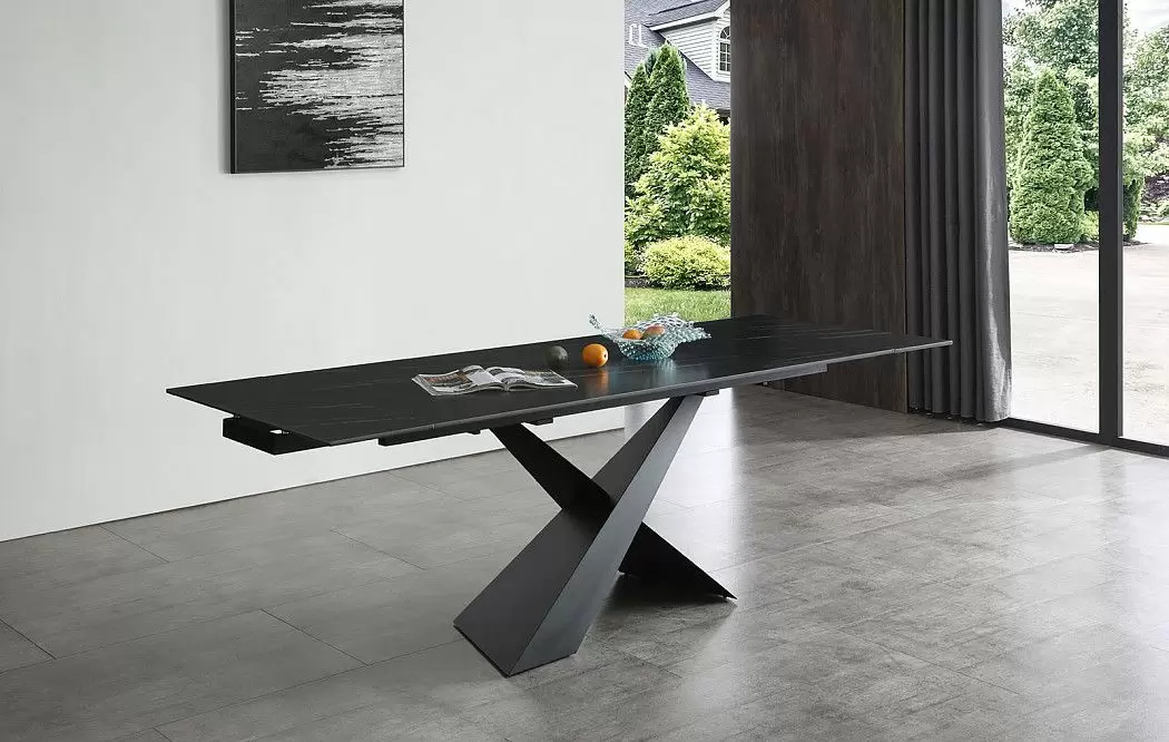 Стол раскладной Savoy 160-220, черная керамика - фото 3