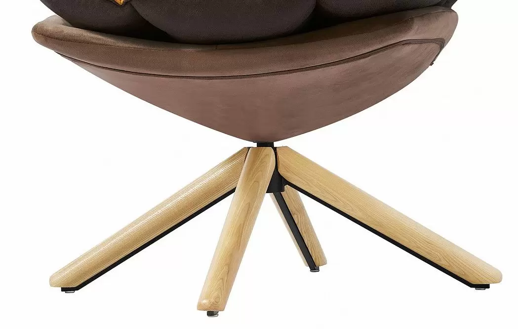 Кресло и оттоманка в стиле Husk, желтый - фото 4